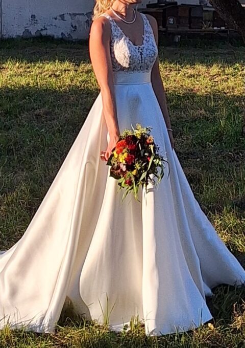 Second Hand Brautkleid Bianco Evento A-Linie Gr. 34 Foto 1