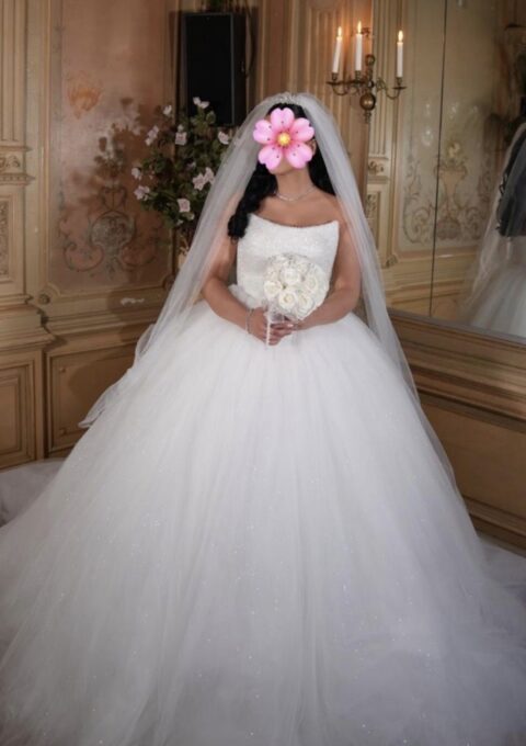 Second Hand Brautkleid Prinzessin A-Linie Gr. 40 Foto 1