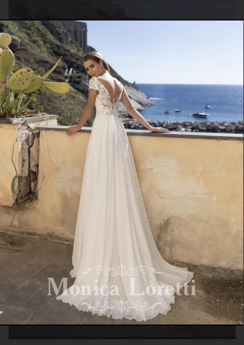 Second Hand Brautkleid Monica Loretti Monica Loretti 8126 A-Linie Gr. 40 Neu & ungetragen Foto 1