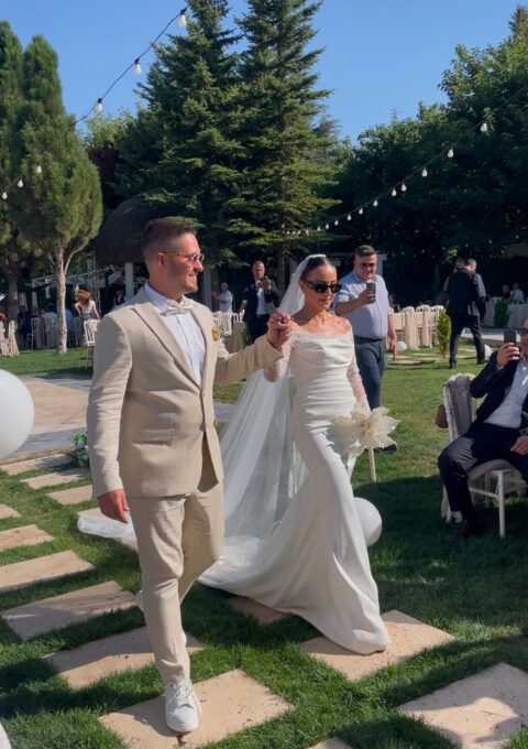 Second Hand Brautkleid Mediha Cambaz Bridal &8211 Es wurde privat hergestellt Meerjungfrau Gr. 36 Mageschneidert Foto 1