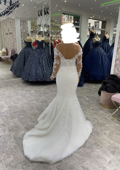 Second Hand Brautkleid Gelinlik 21 Meerjungfrau Gr. 38 Neu &amp ungetragen Foto 1