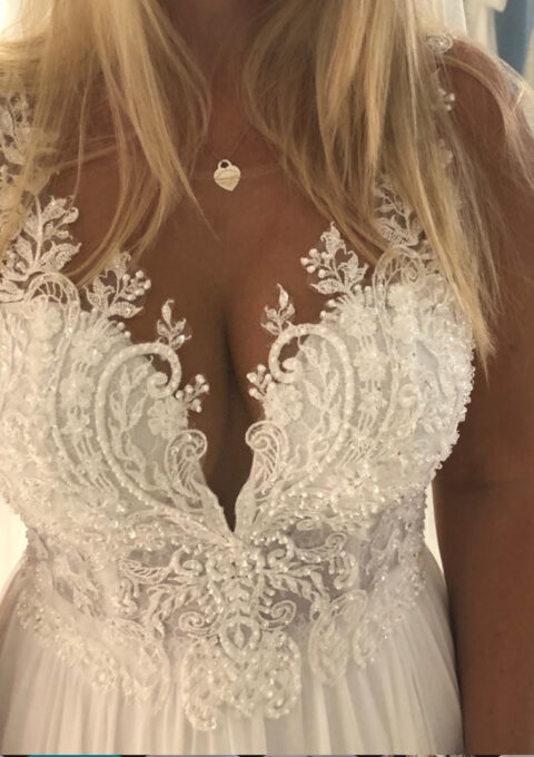 Second Hand Brautkleid Amera Vera Einmal Prinzessin B2007 A-Linie Gr. 40 Neu & ungetragen Foto 1