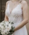 Second Hand Brautkleid Nicht bekannt – Originalrechnung aber vorhanden Fit and Flare Gr. 38 Foto 2