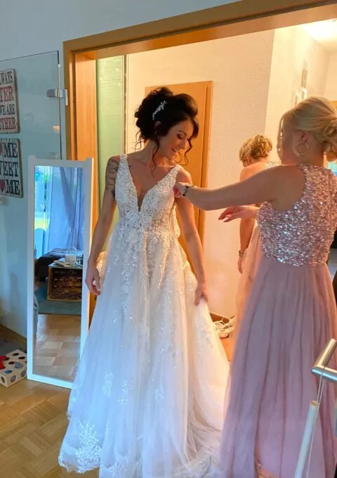 Second Hand Brautkleid Martina Liana ML1000ID A-Linie Gr. 36 Mageschneidert Foto 1