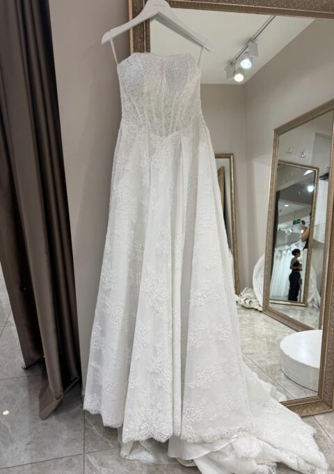 Second Hand Brautkleid Kristin Wedding &8211 Trkei A-Linie Gr. 40 Neu &amp ungetragen Foto 1
