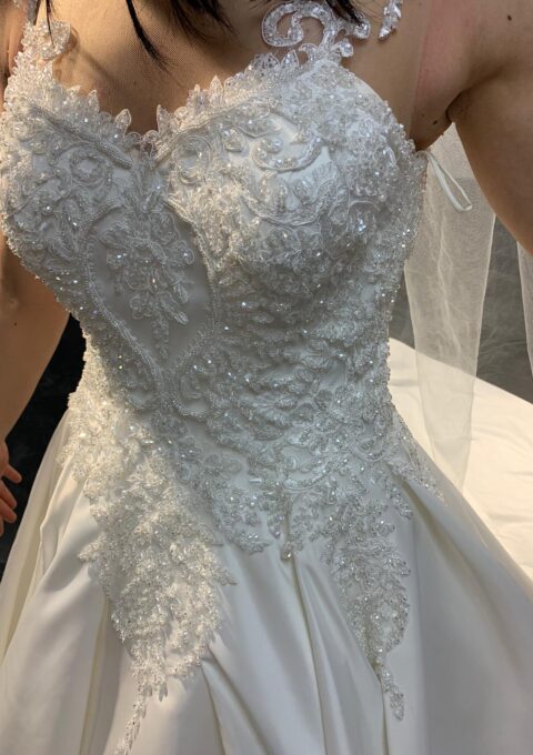 Second Hand Brautkleid White rose A-Linie Gr. 38 Mageschneidert Foto 1