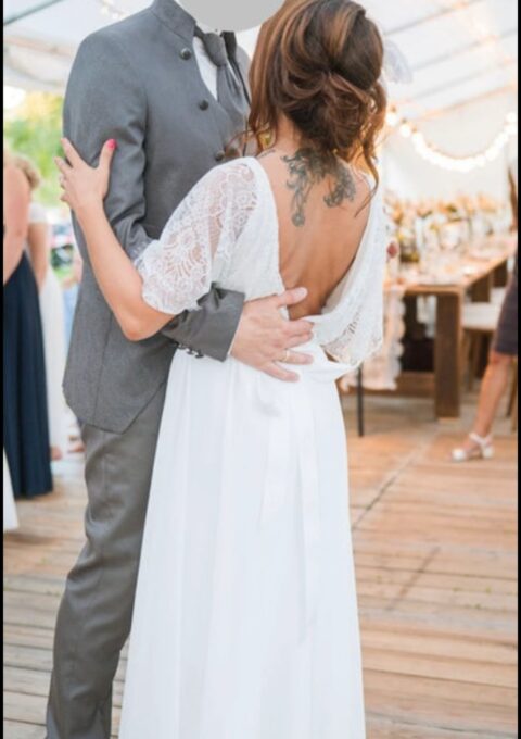 Second Hand Brautkleid Boho Gr. 32 Foto 1