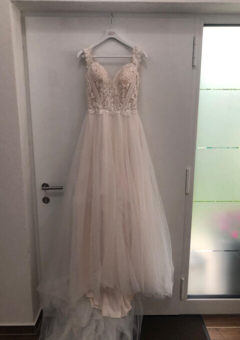 Second Hand Brautkleid Diane Legrand Art.-Nr. P97426 A-Linie Gr. 38 Neu &amp ungetragen Foto 1