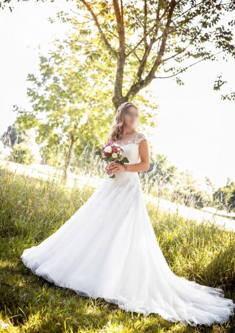 Second Hand Brautkleid Weise Fashion Meerjungfrau Gr. 34 Foto 1