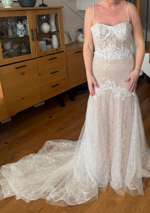 Second Hand Brautkleid Justin Alexander Ruby D1013 Fit and Flare Gr. 40 Neu &amp ungetragen Foto 1