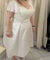 Second Hand Brautkleid Einzelstück/Maßanfertigung A-Linie Gr. 50 Maßgeschneidert Neu & ungetragen Foto 2