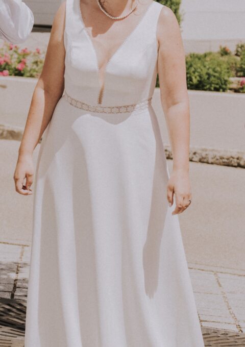 Second Hand Brautkleid Bianco Evento A-Linie Gr. 44 Foto 1