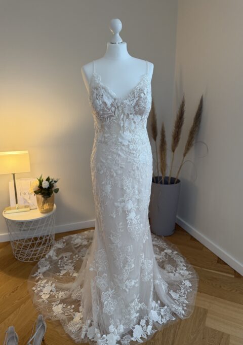 Second Hand Brautkleid Enzoani Nicolina D A-Linie Gr. 44 Neu &amp ungetragen Foto 1