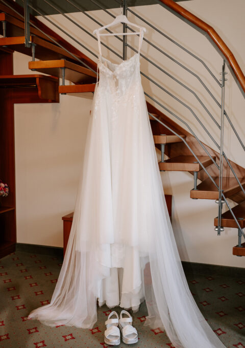 Second Hand Brautkleid Allegresse Blossom Glow Avva A-Linie Gr. 44 Maßgeschneidert Foto 1