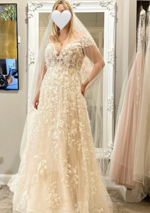 Second Hand Brautkleid Dama Couture Azalea A-Linie Gr. 46 Neu &amp ungetragen Foto 1