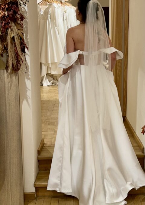 Second Hand Brautkleid Kleider machen Brute F. Lewald A-Linie Gr. 36 Mageschneidert Neu &amp ungetragen Foto 1