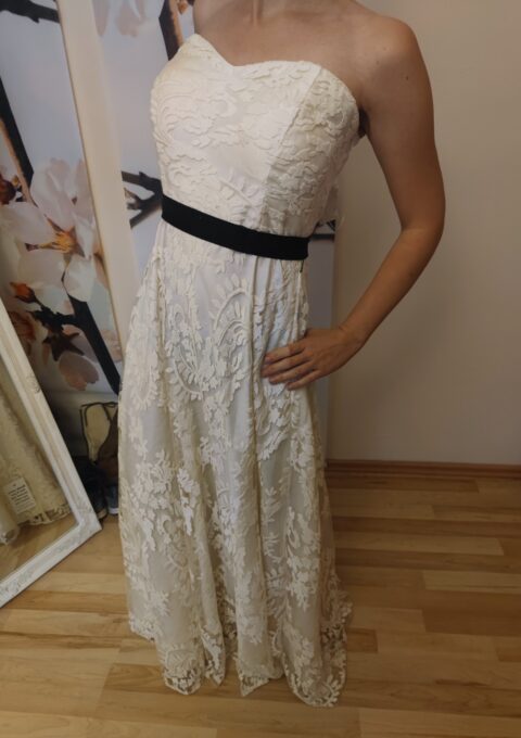 Second Hand Brautkleid Gina Bacconi Mariah Cream Lace Dress A-Linie Gr. 40 Neu &amp ungetragen Foto 1