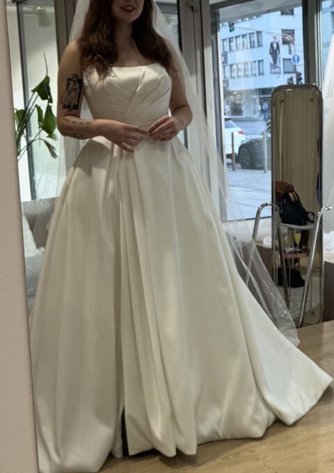Second Hand Brautkleid Modeca Agata A-Linie Gr. 42 Neu &amp ungetragen Foto 1