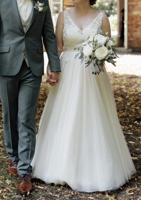 Second Hand Brautkleid Bianco Evento A-Linie Gr. 42 Foto 1