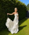 Second Hand Brautkleid ADK La Belle Marie´e, S.p.a. Italy Silhouette A-Linie Gr. 38 Foto 3