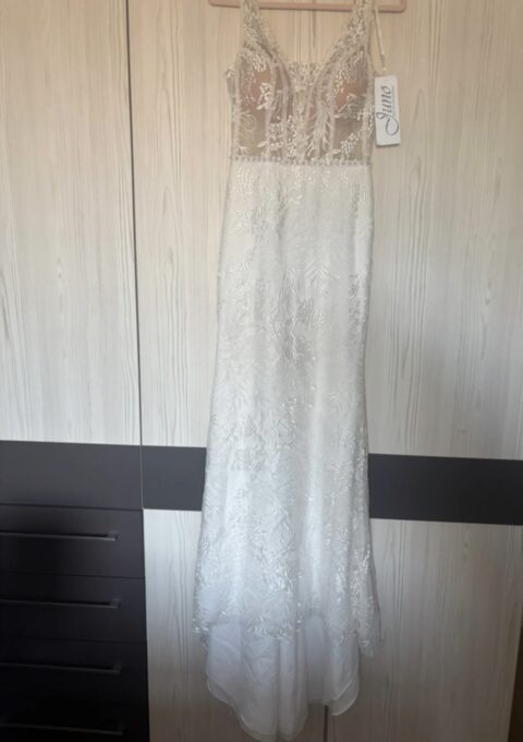 Second Hand Brautkleid Juno Brautmoden Fit and Flare Gr. 34 Neu & ungetragen Foto 1