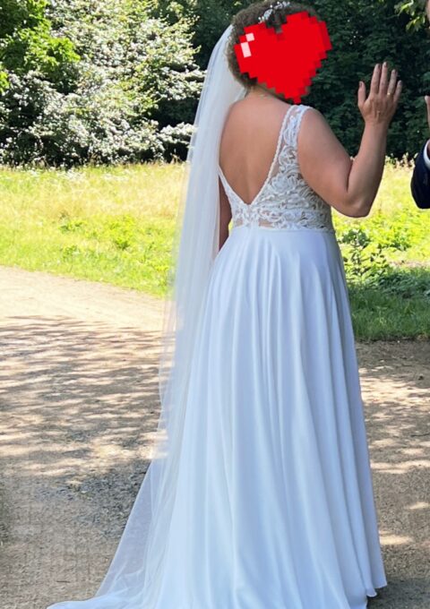 Second Hand Brautkleid Monica Loretti A-Linie Gr. 44 Foto 1