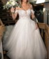 Second Hand Brautkleid Malia Bridal A-Linie Gr. 38 Foto 3