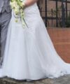 Second Hand Brautkleid Weise A-Linie Gr. 48 Maßgeschneidert Foto 3