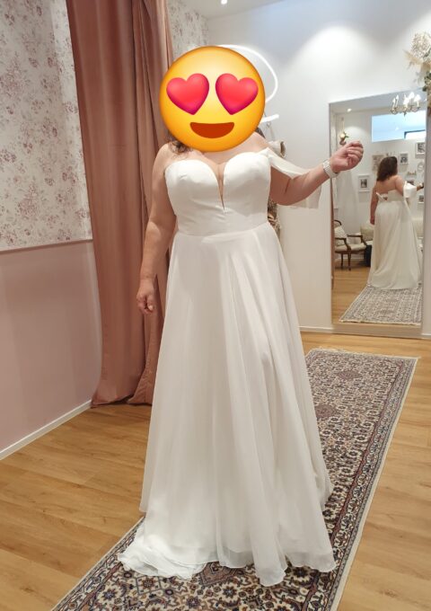 Second Hand Brautkleid Bianco Evento A-Linie Gr. 44 Foto 1