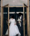 Second Hand Brautkleid Einzelanfertigung A-Linie Gr. 40 Maßgeschneidert Foto 5