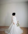 Second Hand Brautkleid Einzelanfertigung A-Linie Gr. 40 Maßgeschneidert Foto 4
