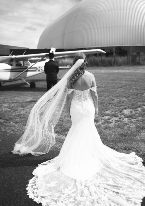 Second Hand Brautkleid Justin Alexander Elissa Fit and Flare Gr. 38 Foto 1