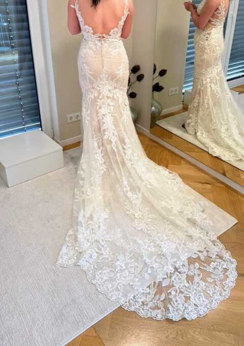 Second Hand Brautkleid Enzoani Fit and Flare Gr. 42 Foto 1