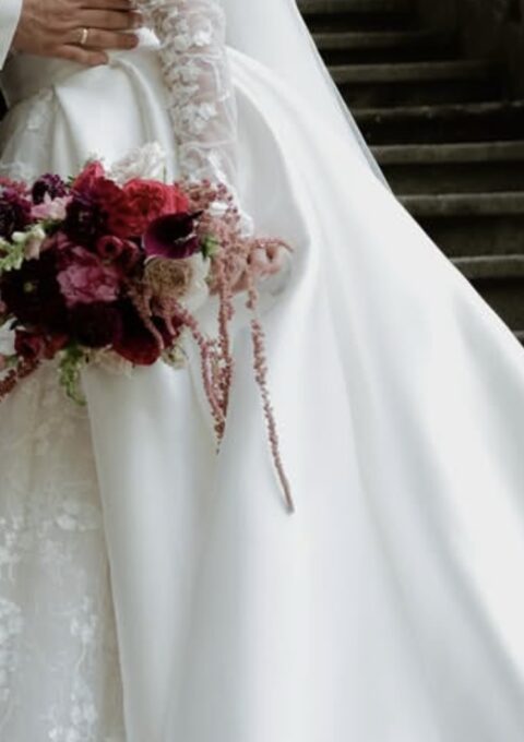 Second Hand Brautkleid Fan Xia Mai Schleppe Mikado Prinzessin Gr. 38 Foto 1