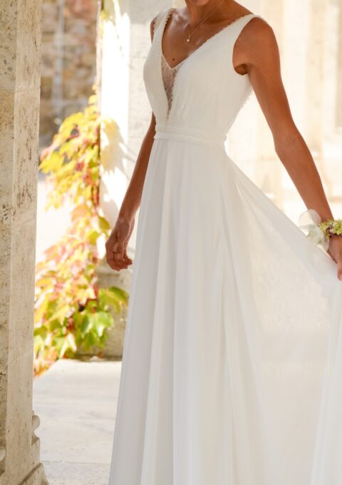 Second Hand Brautkleid A-Linie Gr. 34 Maßgeschneidert Foto 1