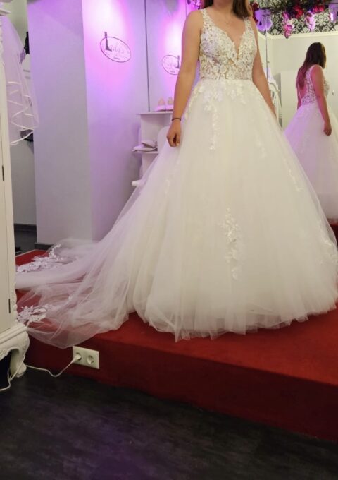 Second Hand Brautkleid Prinzessin Gr. 40 Foto 1