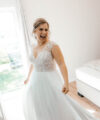 Second Hand Brautkleid Bianco Evento Doridis A-Linie Gr. 44 Foto 3