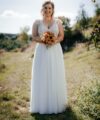 Second Hand Brautkleid Bianco Evento Doridis A-Linie Gr. 44 Foto 1