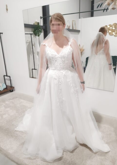 Second Hand Brautkleid Jarice Oxsalys A-Linie Gr. 40 Neu & ungetragen Foto 1