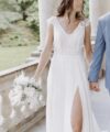Second Hand Brautkleid Angela Bianca Boho Gr. 38 Foto 2