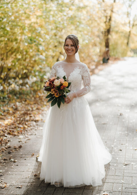 Second Hand Brautkleid Unikatkleid A-Linie Gr. 36 Foto 1