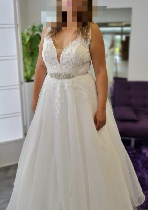 Second Hand Brautkleid Fuchs A-Linie Gr. 46 Foto 1