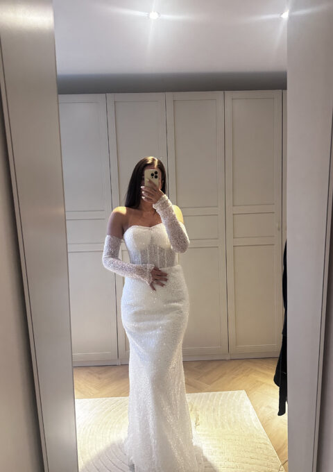 Second Hand Brautkleid Cinderella A-Linie Gr. 36 Mageschneidert Foto 1