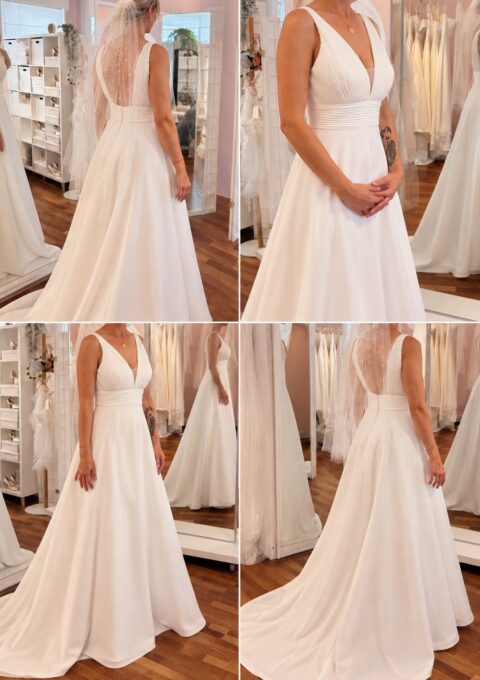 Second Hand Brautkleid Rosa Clara Eterno A-Linie Gr. 42 Neu &amp ungetragen Foto 1